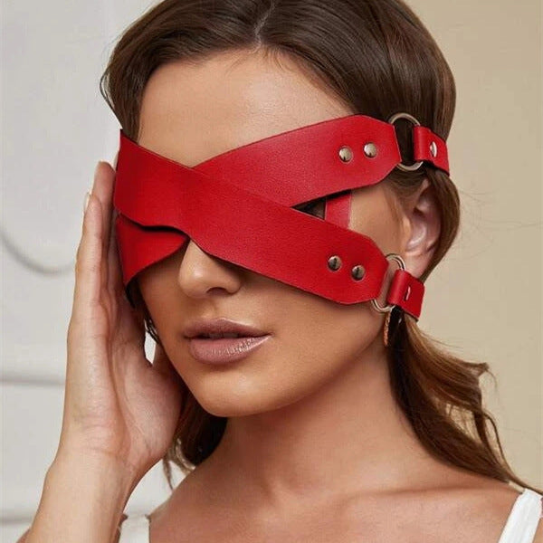 Soul Snatch | BDSM: X-cross pleather blindfold mask