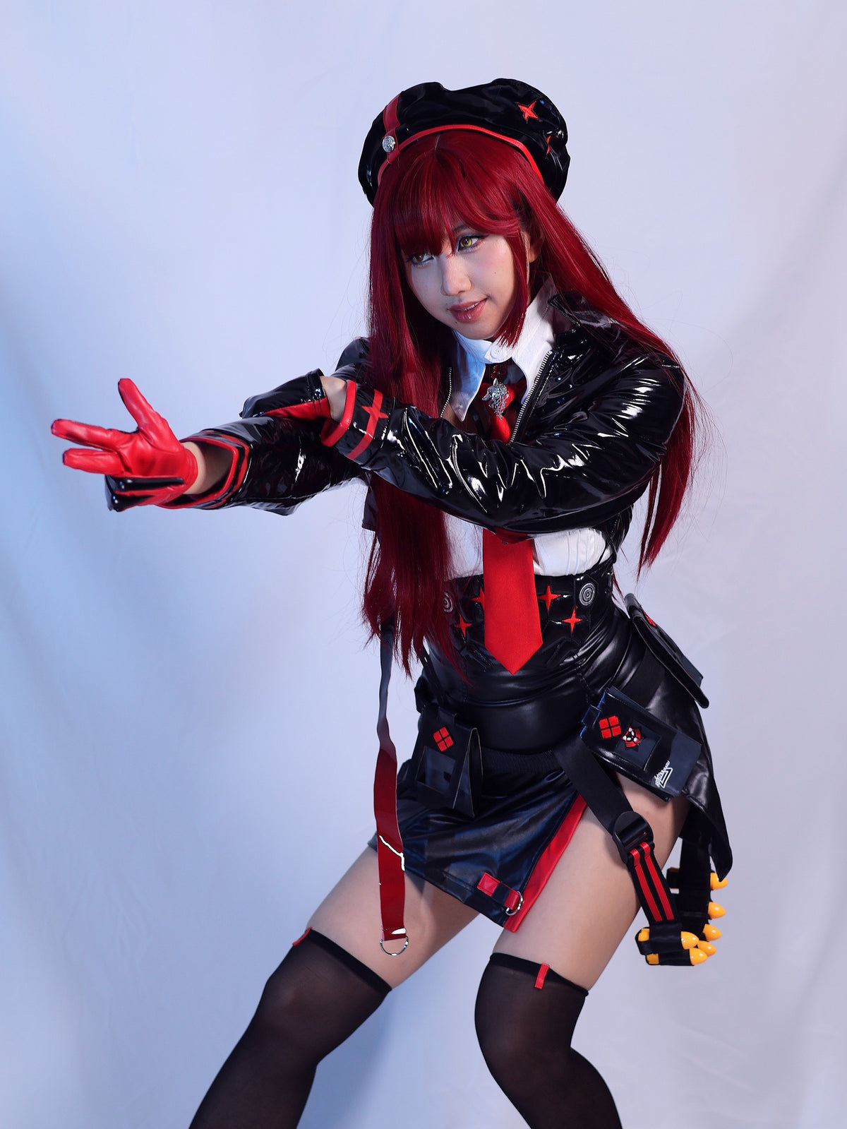 red hood dress nikke Goddess of Victory: Nikke Rapi: Red Hood Cosplay Costume Dress Coat Set with Hat Tie