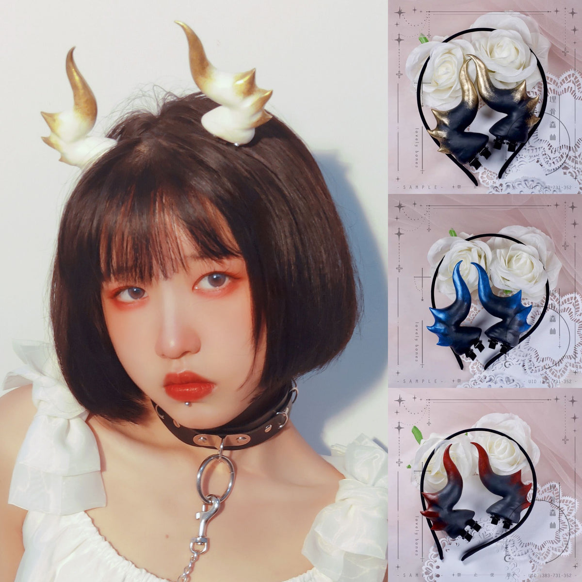 Handcrafted Lust Demon Horn Hairclips