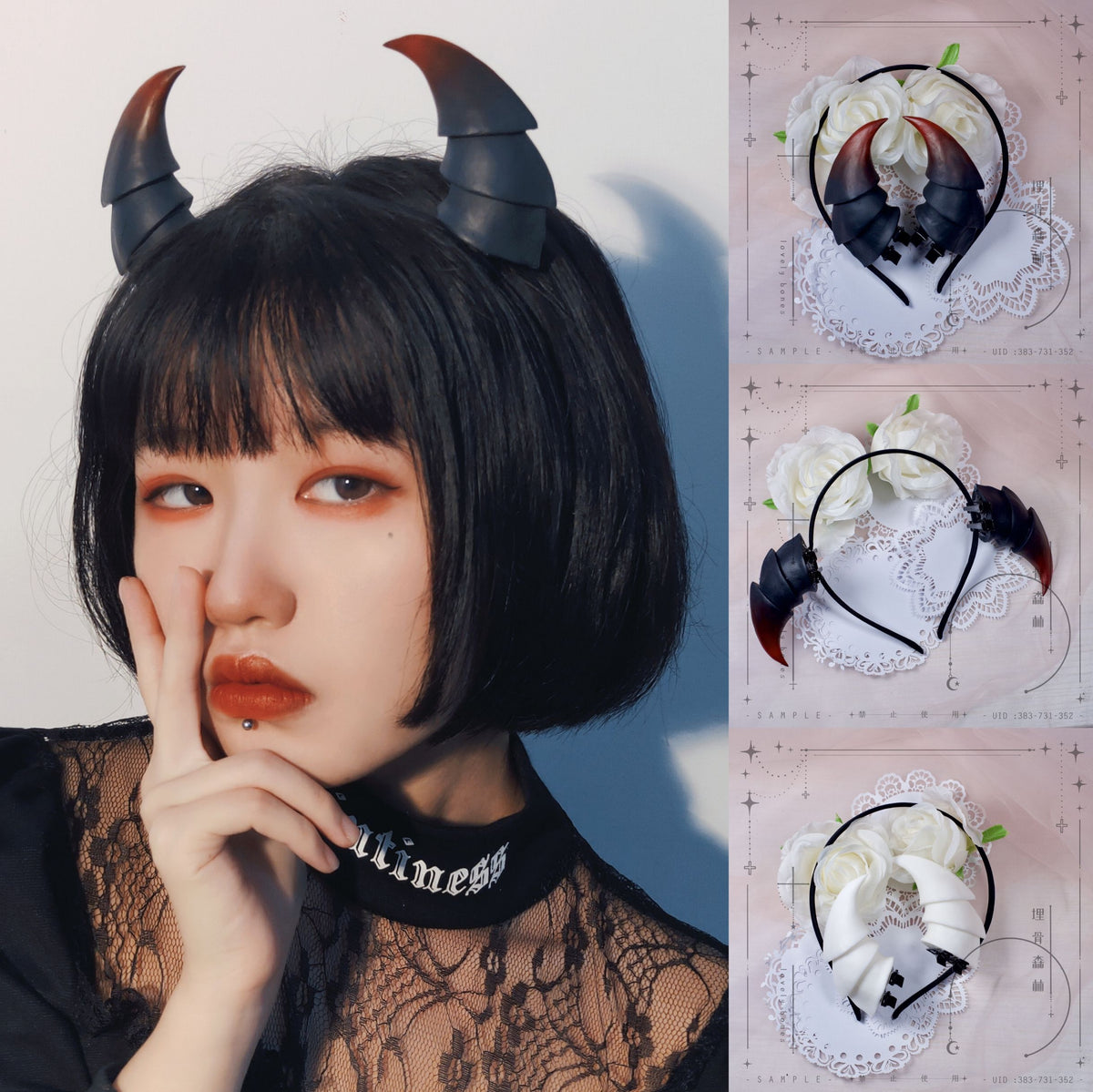Handcrafted Horny Devil Horn Hairclips